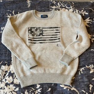 Polo Boys Flag Sweater- size 7